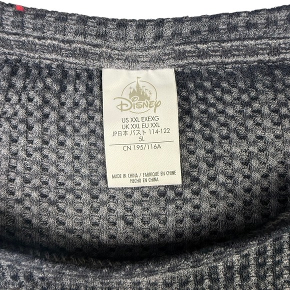 Walt Disney World Womens Faux Layered Thermal Top Size XXL 2XL Sequin Gray - Picture 5 of 9